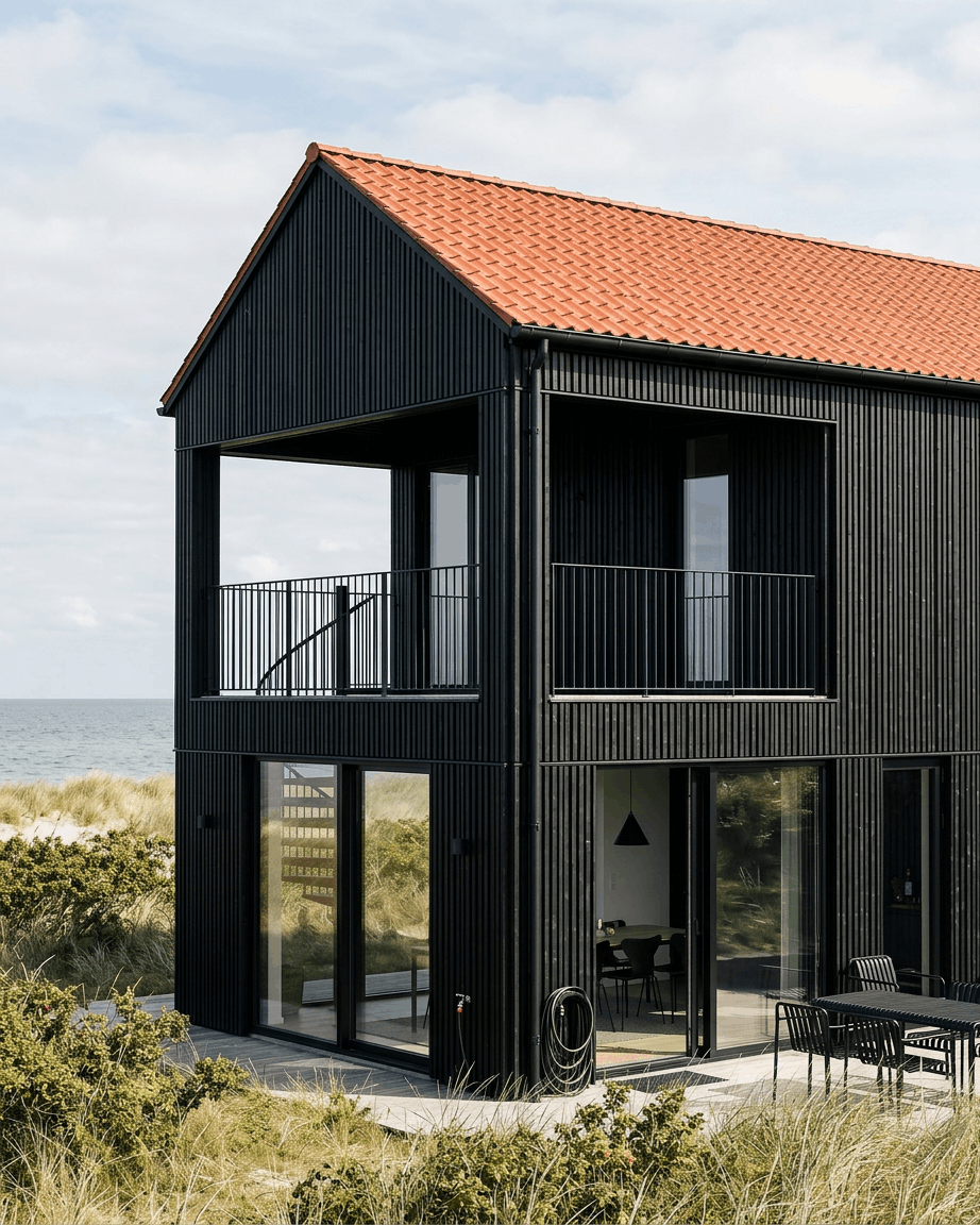 Aluwood | Outdoor Panel / Thermowood, Black, 240 x 45,1 cm