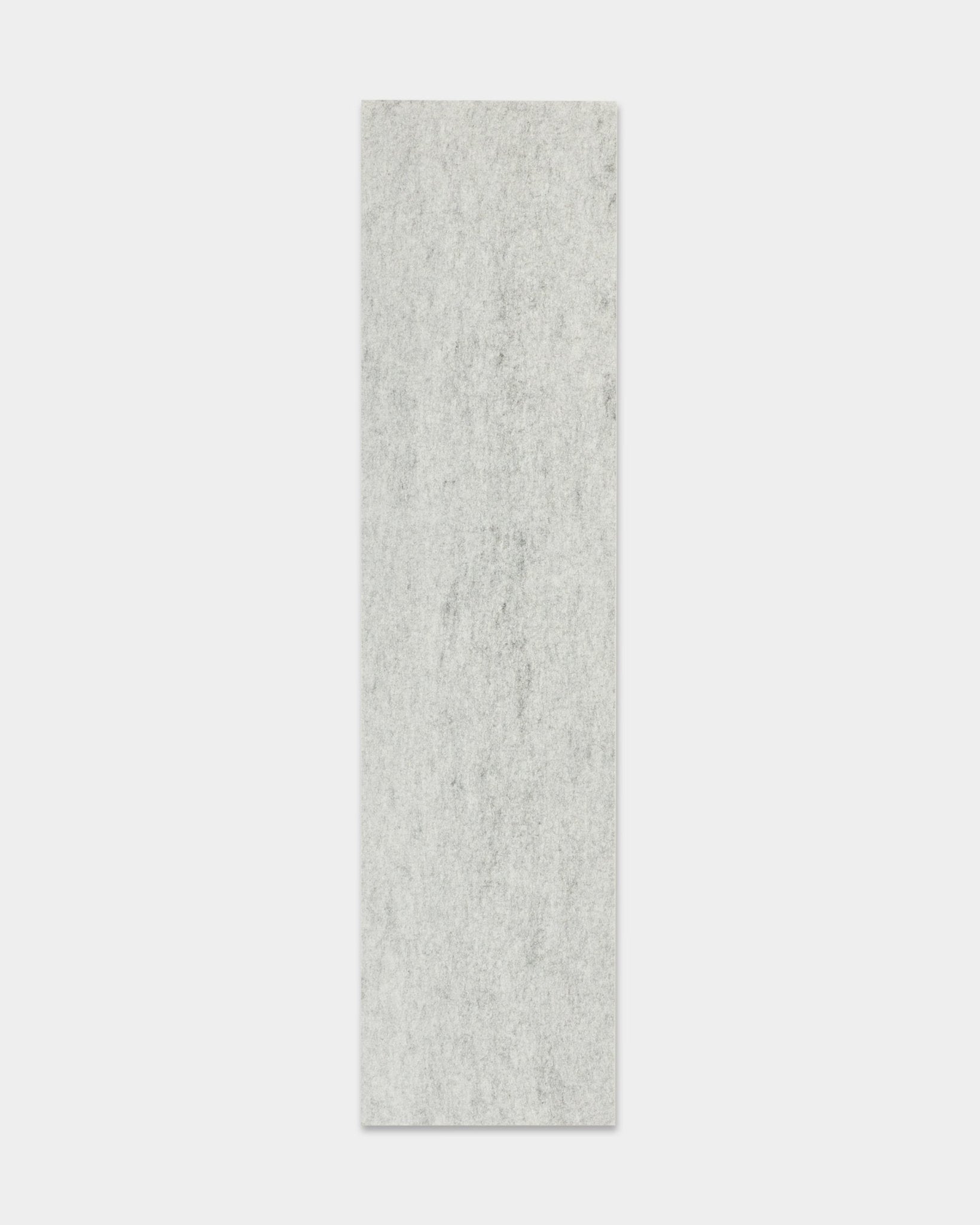 Akupanel installation accessory: Felt sheet in grey, 240.1 x 59.8 cm, made from recycled plastic, displayed on a plain white background.